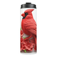 Roter Kardinal Bird Thermal Tumbler