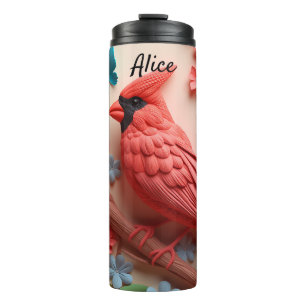 Roter Kardinal Bird Thermal Tumbler Thermosbecher