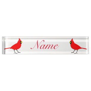 Roter Kardinal Bird Thunder_Cove Namensplakette