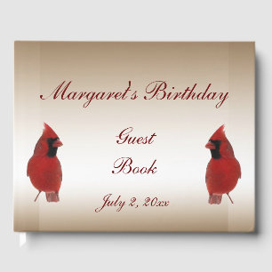 Roter Kardinal Birds Geburtstagsparty Gästebuch