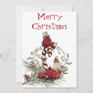 Roter Kardinal Chickadee Bird Winter Weihnachten