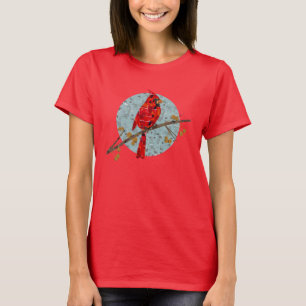 Roter Kardinal, der Weihnachtsvogel T-Shirt