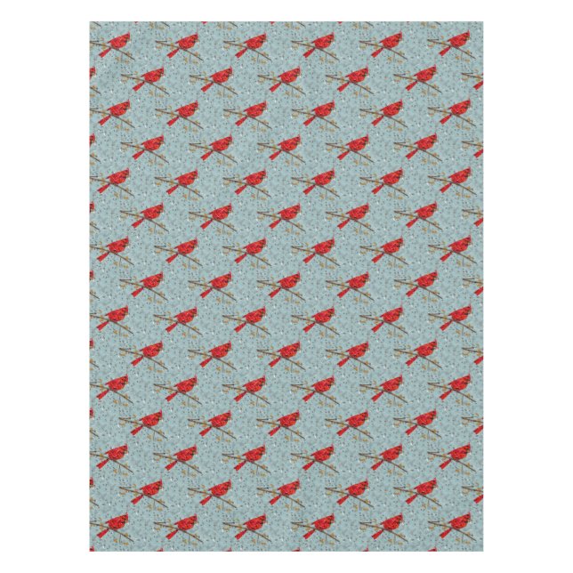 Roter Kardinal, der Weihnachtsvogel Tischdecke (Vorderseite)