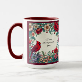 Roter Kardinal gibt Beileid Keepake Memorial Tasse
