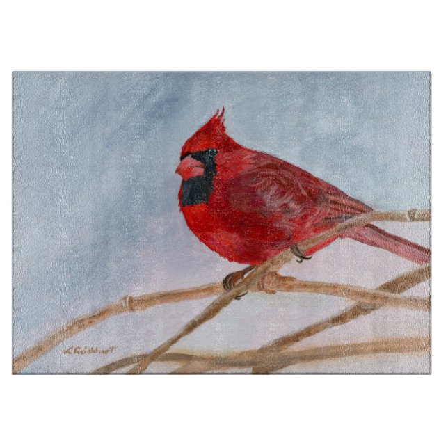 Roter Kardinal Schneidebrett (Vorderseite)