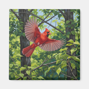 Roter Kardinal Staatvogel von West Virginia Magnet