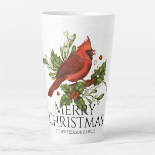 Roter Kardinal-Stechpalme-Weihnachten-Namen Milchtasse
