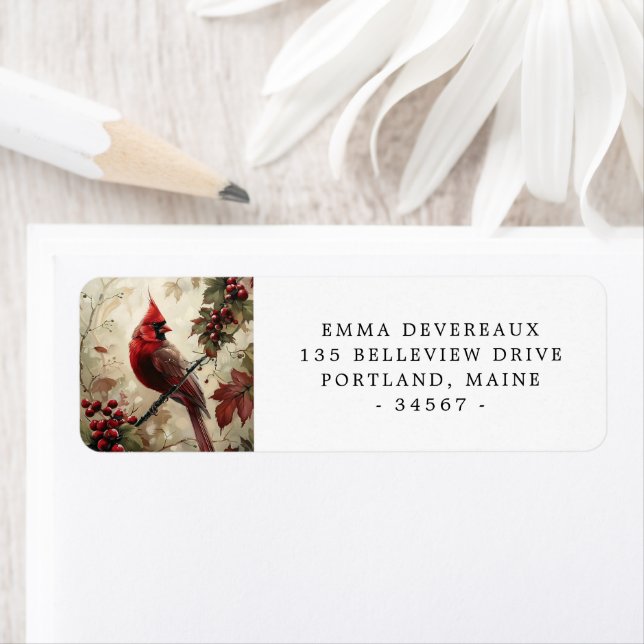 Roter Kardinal und Beeren (Insitu)