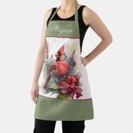 Roter Kardinal Weihnachten Schürze