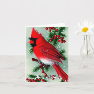 Roter Kardinal Weihnachtskarte Karte