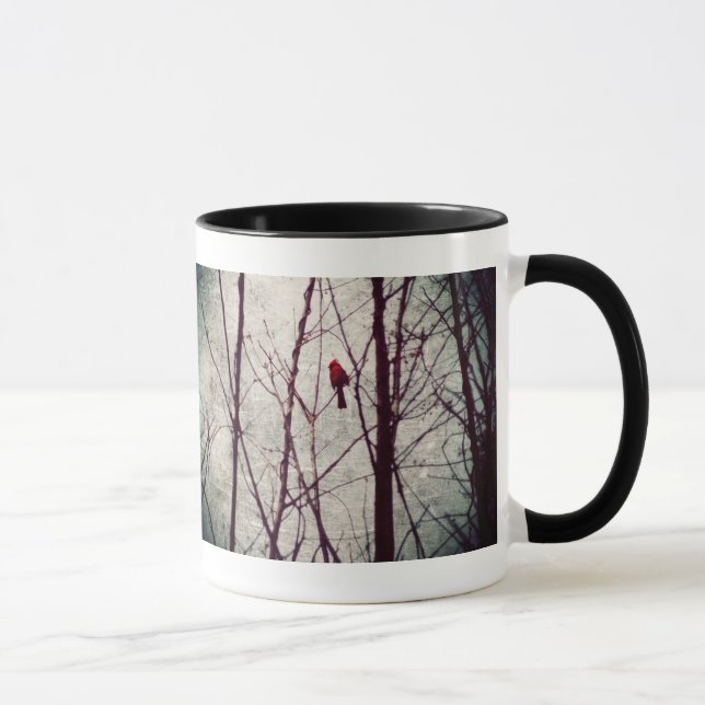 roter Kardinal - Winterszene Tasse (Rechts)