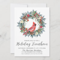 Roter Kardinal Wreath Holiday Luncheon