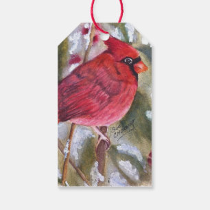 ROTER KARDINALS-VOGEL VON WEIHNACHTSMANN GESCHENKANHÄNGER