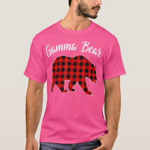 Roter Karierter Gamma Bär Matching Buffalo Familie T-Shirt