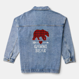 Roter Karierter Gammi-Bär - Pajama-Familie 1 Jeansjacke
