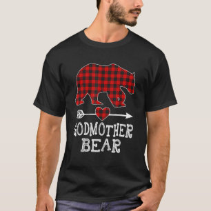 Roter Karierter Godmmutbär - Pajama-Familie T-Shirt