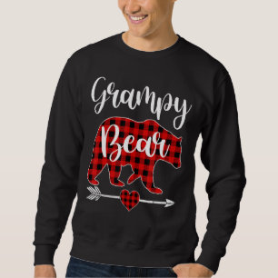 Roter Karierter Graubär Matching Buffalo Family Pa Sweatshirt