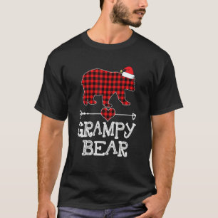 Roter Karierter Graubär - Pajama-Familie T-Shirt