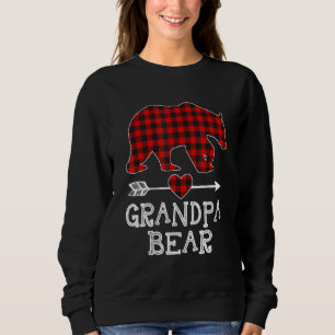 Roter Karierter Großbär Matching Pajama Familie 2 Sweatshirt