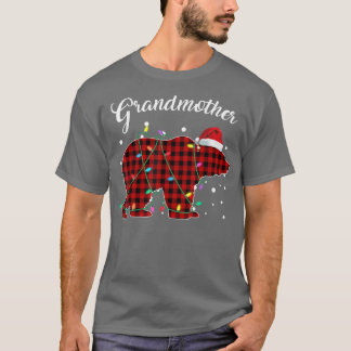Roter Karierter Großmutterbär Matching Buffalo Paj T-Shirt