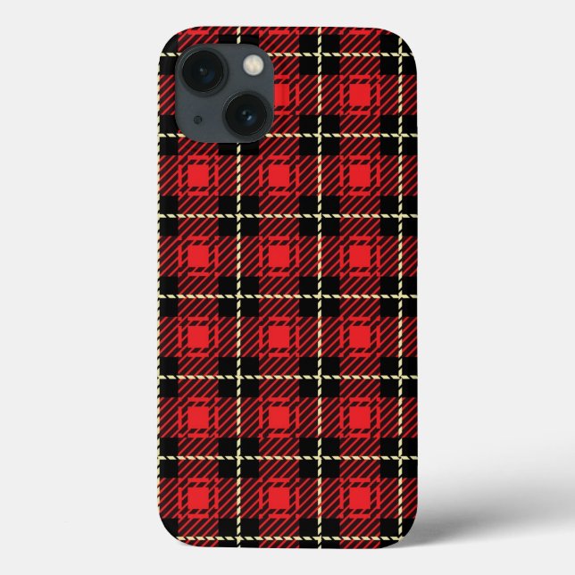 Roter Karierter Hintergrund Case-Mate iPhone Hülle (Rückseite)