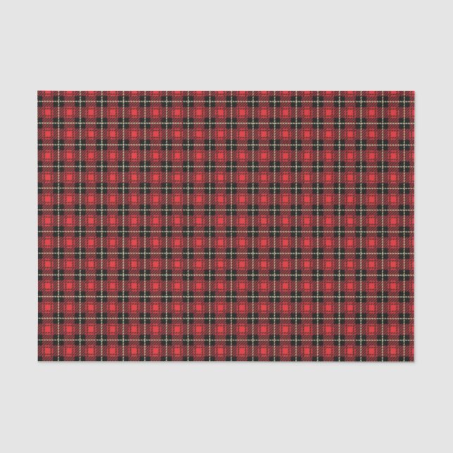 Roter karierter Hintergrund Seidenpapier (Vorderseite)