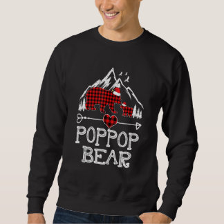 Roter Karierter Poppop-Bär - Matching Pajama Famil Sweatshirt