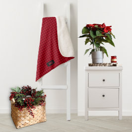 Roter Karierter Strick - Zusammenwirken mit eigene Sherpadecke