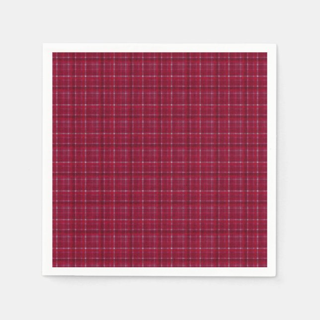 Roter karierter Tartan Serviette (Vorderseite)