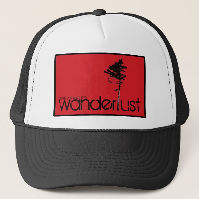 Roter Kasten-Fernlastfahrer-Hut Truckerkappe (Vorderseite)