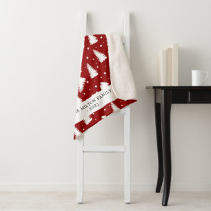 Roter Kiefernwald - moderne Monogramm Sherpadecke