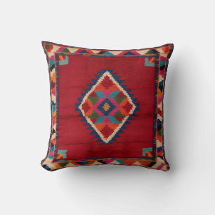 Roter Kilim Rug Kissen: kühl, einzigartig und zeit Kissen