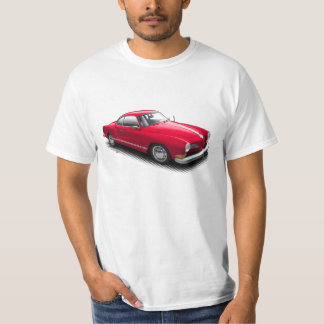 Roter klassischer Deutscher Ghia auf weißem T - T-Shirt