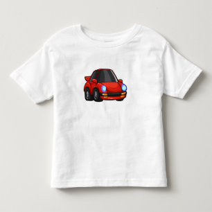 Roter Kleinwagen Cartoon - Wählen Sie die Hinterg Kleinkind T-shirt