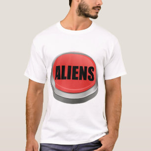 Roter Knopf - Außerirdischen T-Shirt