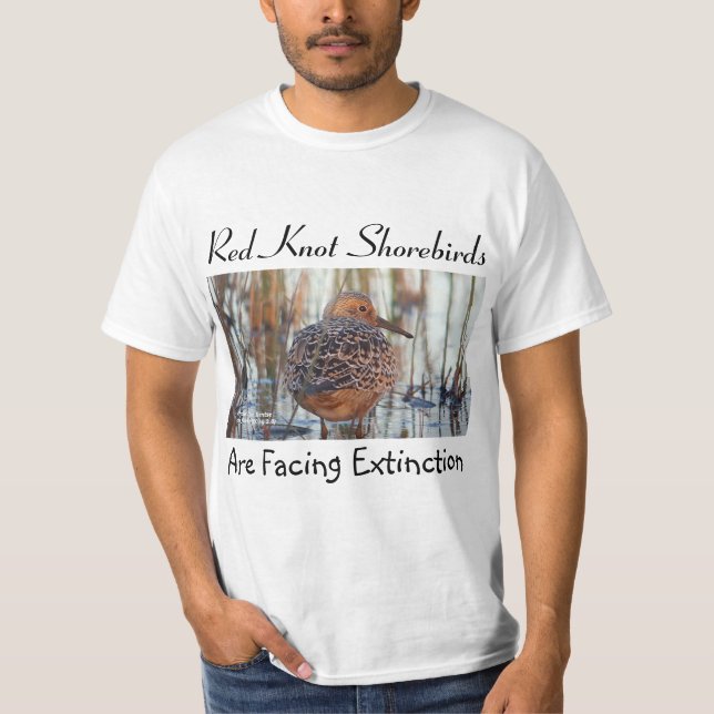 Roter Knot-Shorebirds durch RoseWrites mit dem Aus T-Shirt (Vorderseite)