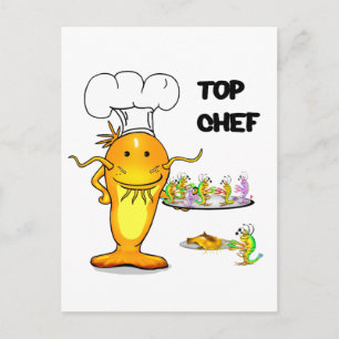 Roter Koch Postkarte