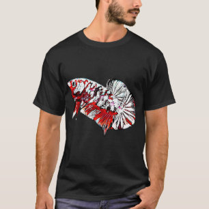 Roter Koi-Kupfer-Kampffisch T-Shirt