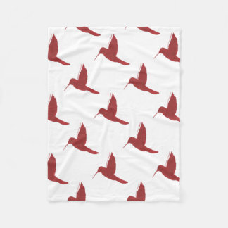 Roter Kolibri Fleecedecke