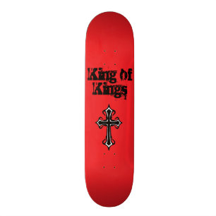 Roter König von Königen Skateboard Deck