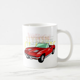Roter KorvetteStingray oder Sting-Strahlnsportauto Kaffeetasse