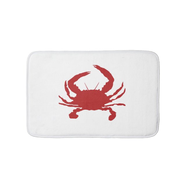 Roter Krabbenmaler Strandvogelgemälde Badematte (Vorderseite)