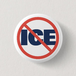 Roter Kreis Anti-Trump ICE Politische Meinung Button