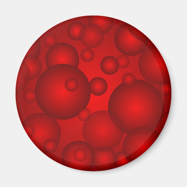 Roter Kreis auf einem roten Hintergrund Magnet (Vorne)