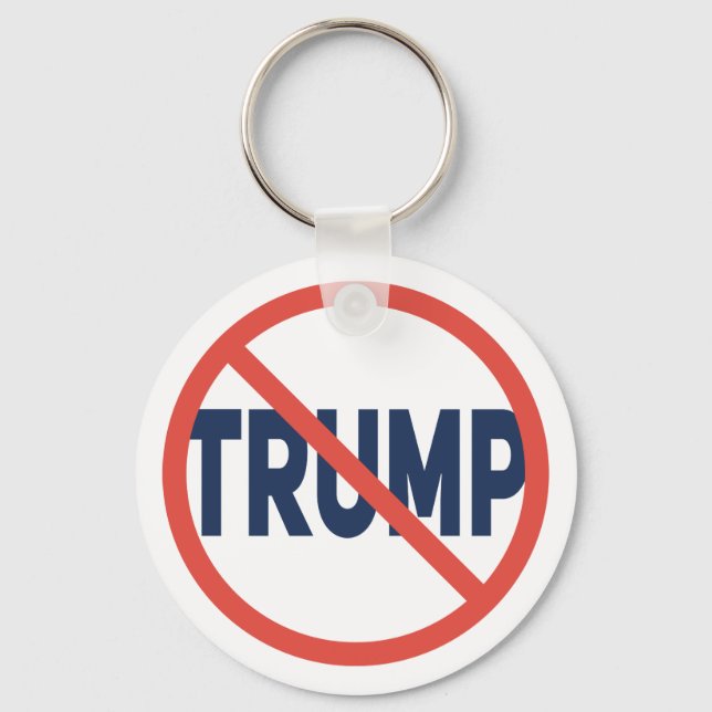 Roter Kreis kein Zeichen für eine antiTrump-politi Schlüsselanhänger (Vorderseite)