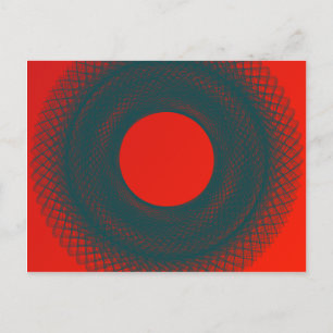 roter Kreis Postkarte