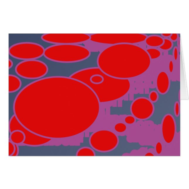 Roter Kreis und dunkelblaue lila abstrakte Kunst (Vorderseite (Horizontal))