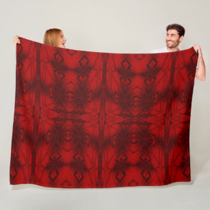 Roter Kristall 5 Fleecedecke