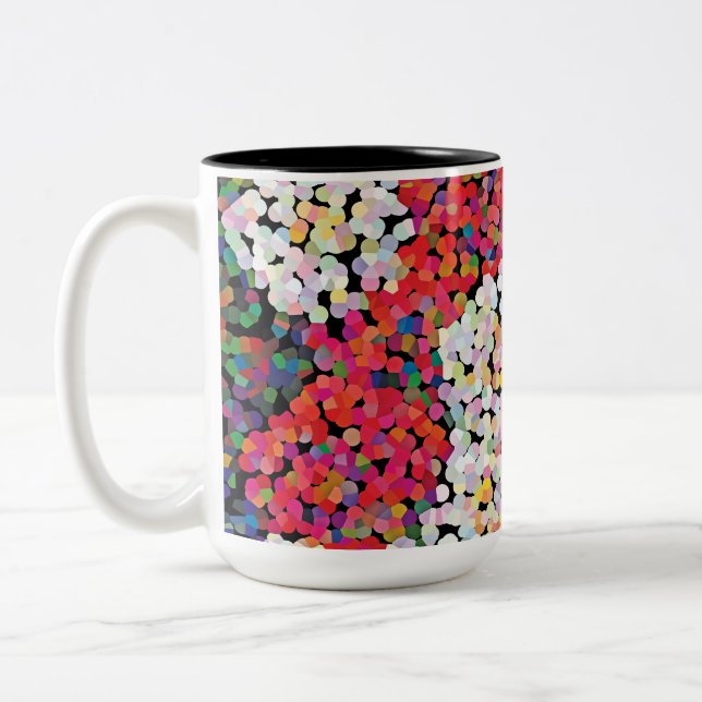 Roter Kristall Blütenblüten Zweifarbige Tasse (Links)