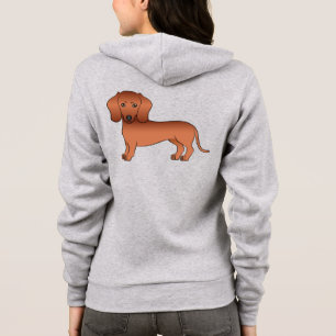 Roter Kurzhaar-Dachshund Süßer Cartoon-Hund Hoodie